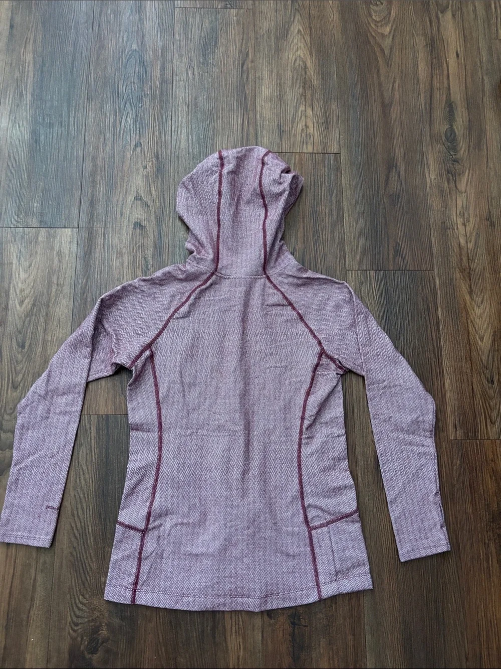 Patagonia Heathered Maroon Hooded Long Sleeve Pullover
